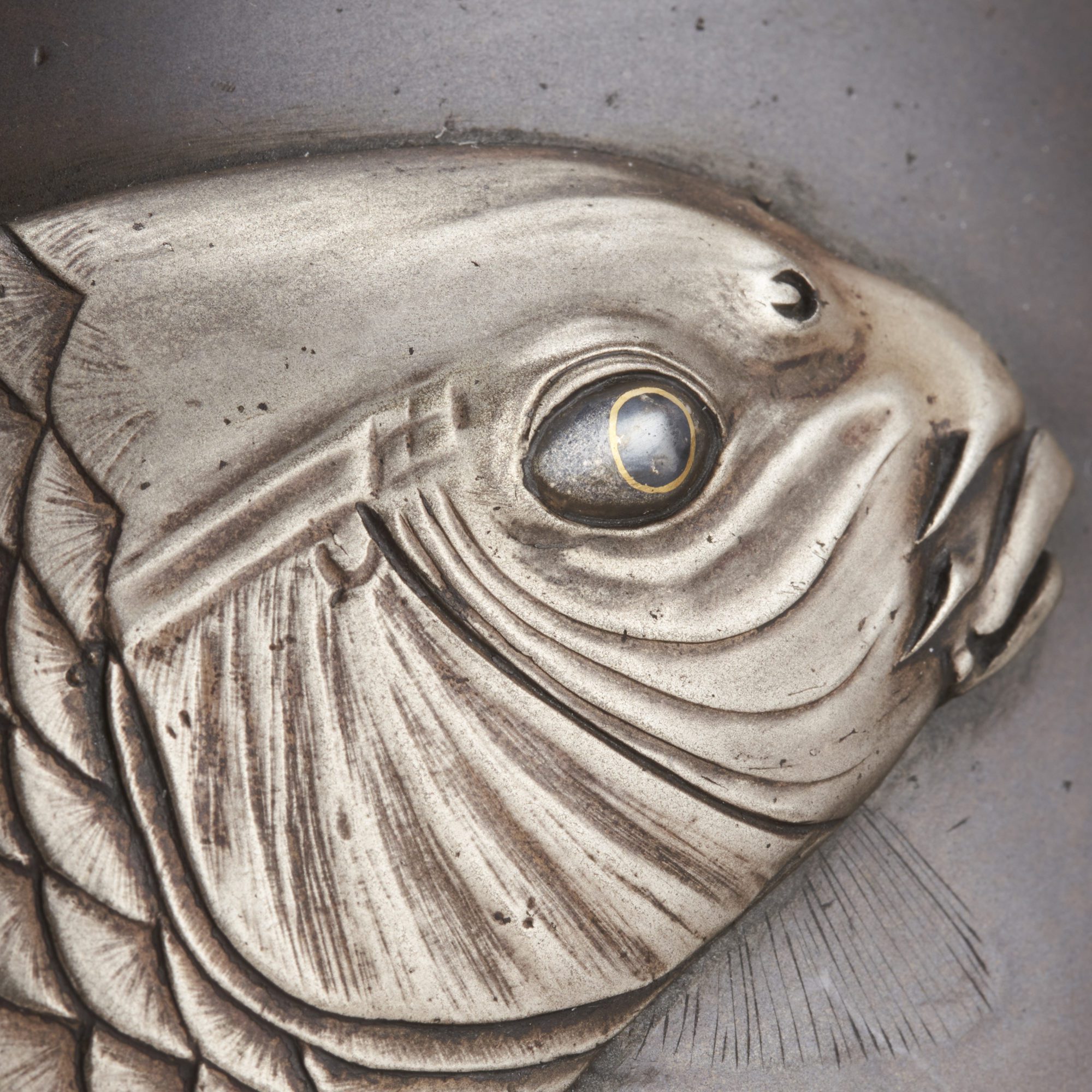 An attractive Bronze vase with Silver Carp decoration (Japanese, late 19th Century) from Kevin Page