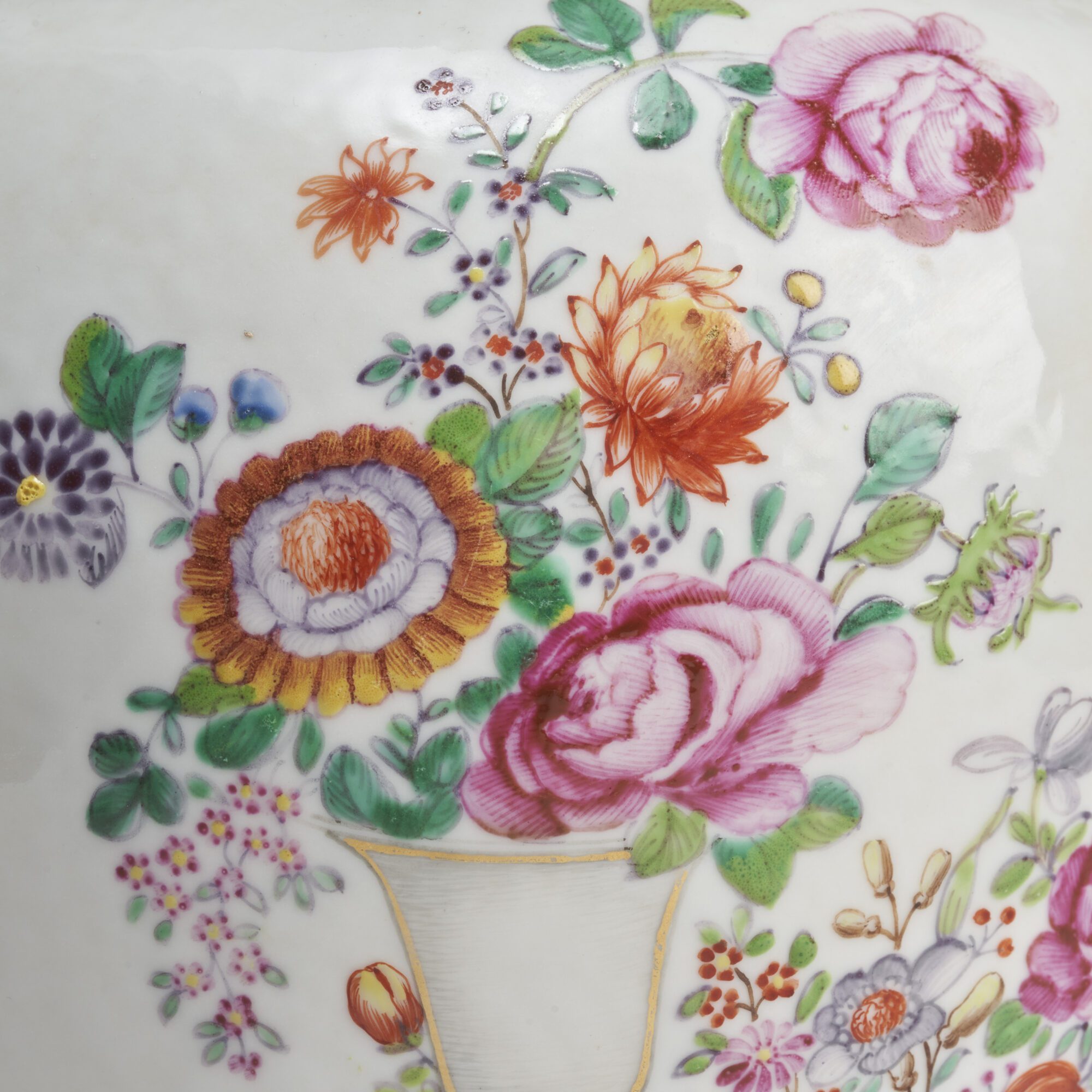 An elegant pair of 18th Century Chinese export Famille Rose vases from Kevin Page