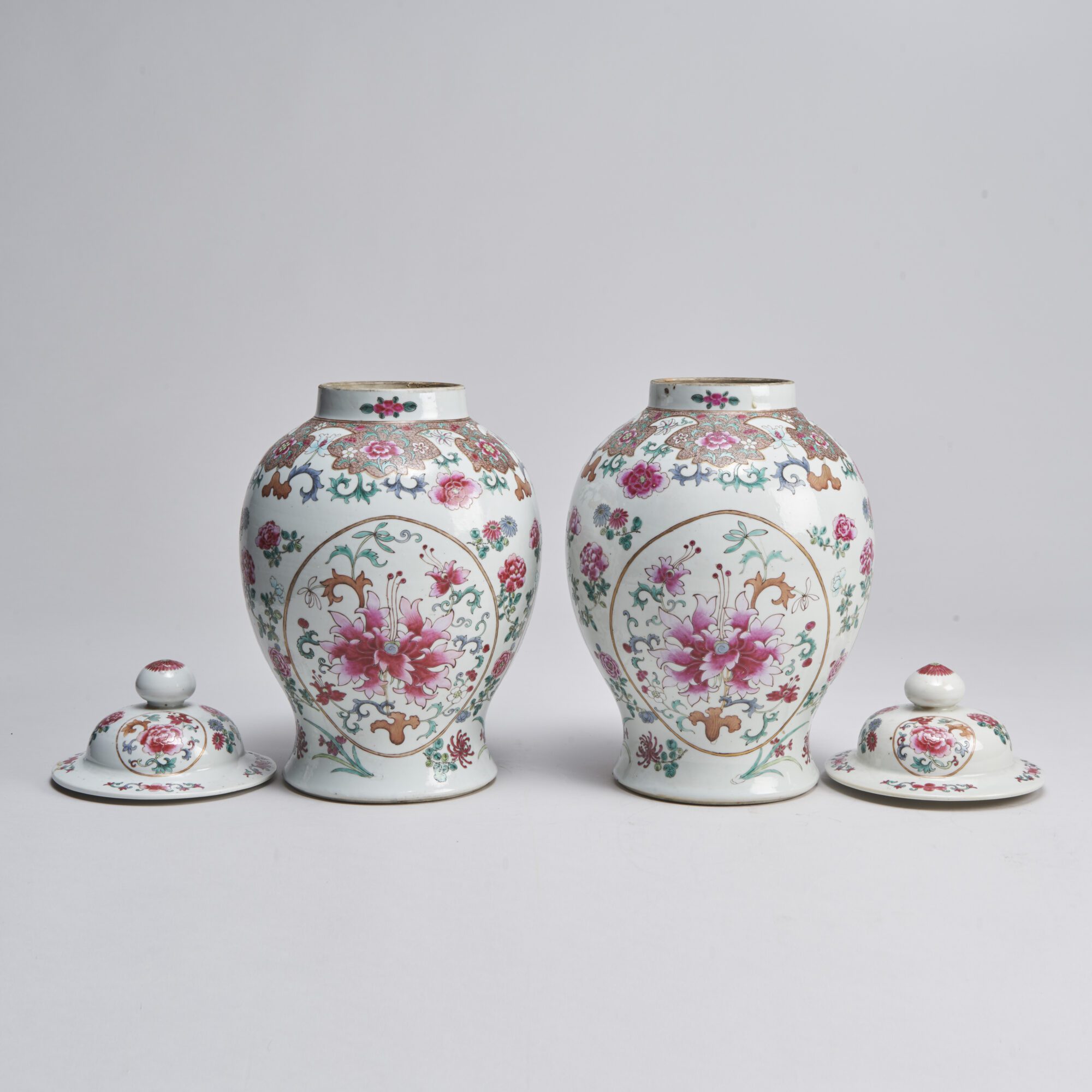 A handsome pair of 19th Century Chinese porcelain jars and covers from Kevin Page