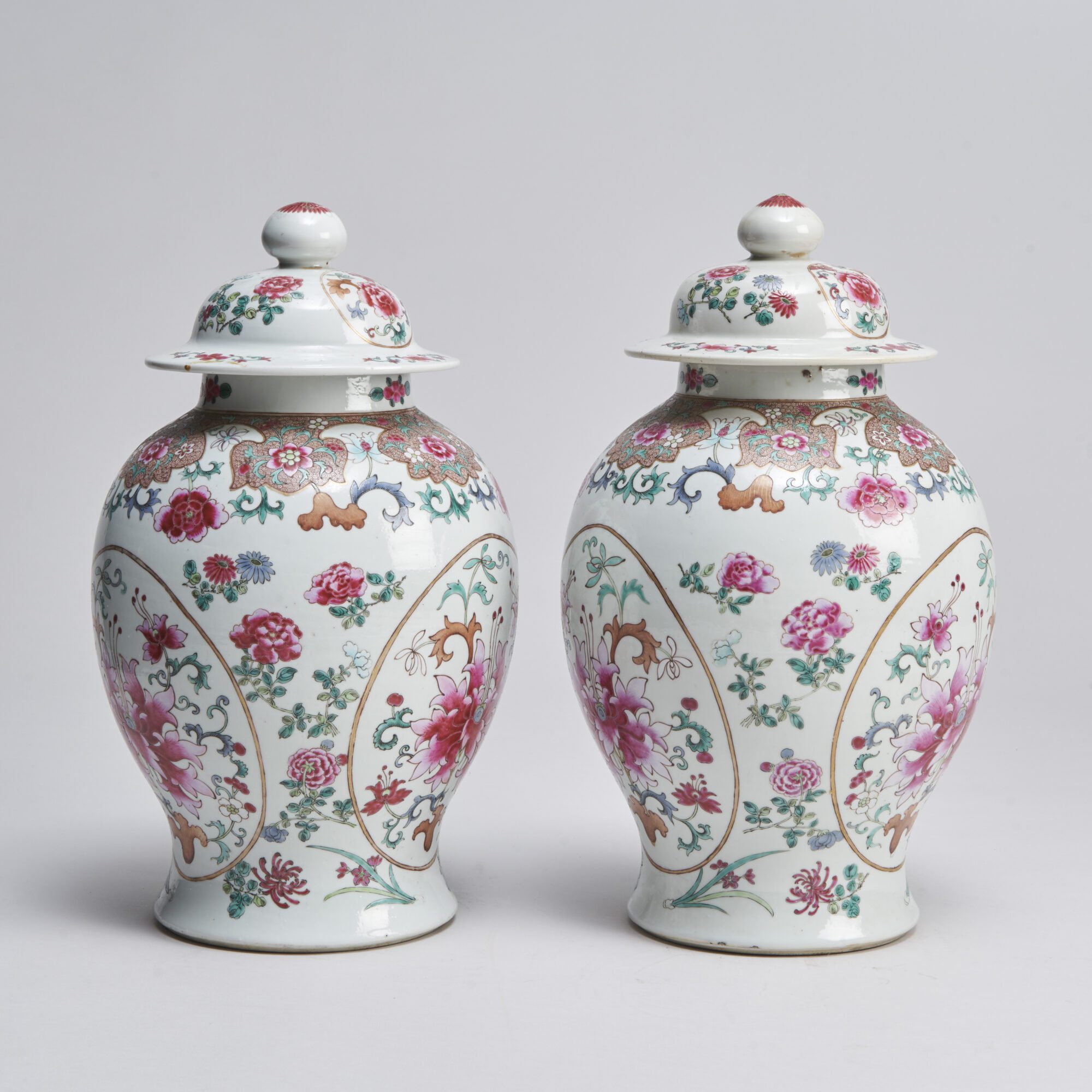 A handsome pair of 19th Century Chinese porcelain jars and covers from Kevin Page