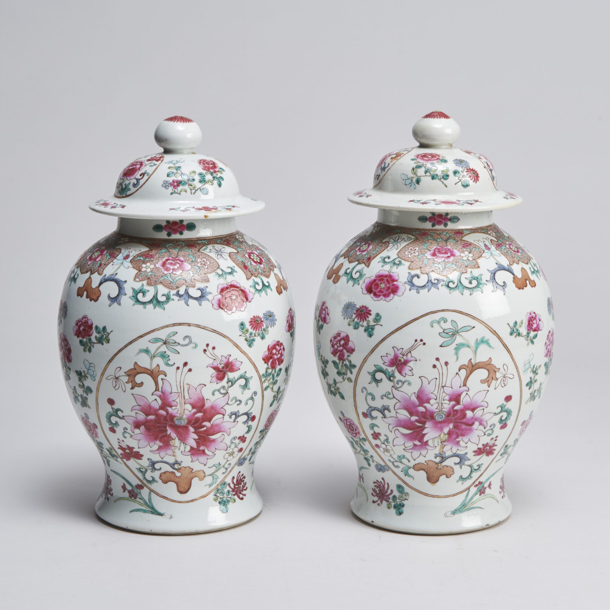 A handsome pair of 19th Century Chinese porcelain jars and covers from Kevin Page