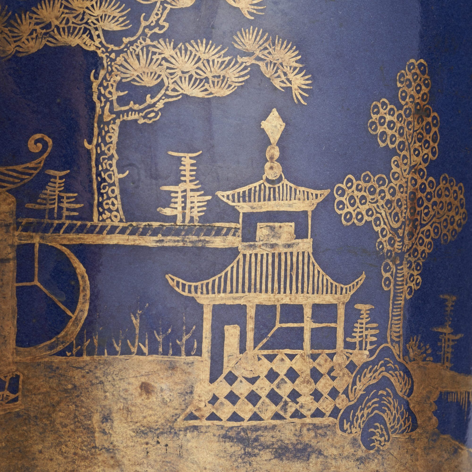 A large 18th century Chinese Powder Blue tea jar and cover from Kevin Page