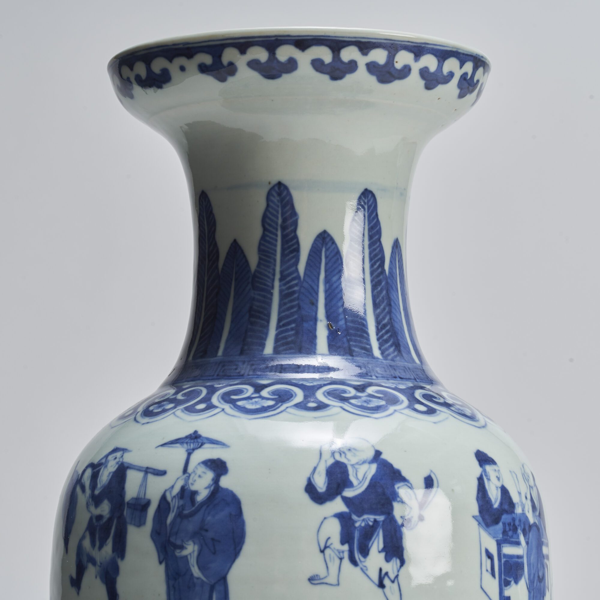 A pair of 19th century Chinese blue and white baluster form vases from Kevin Page