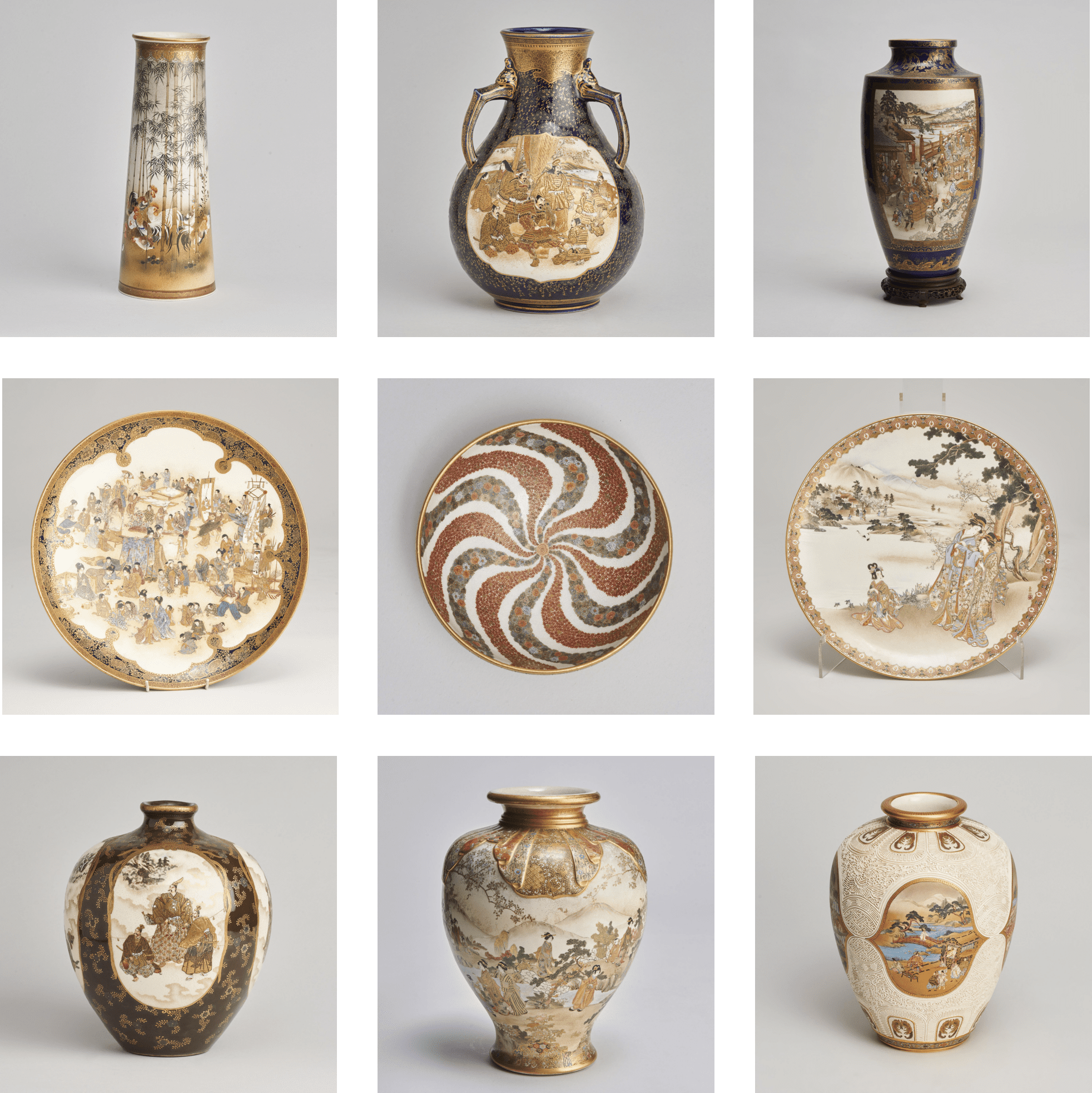 Our featured work for February, this imposing Satsuma vase signed